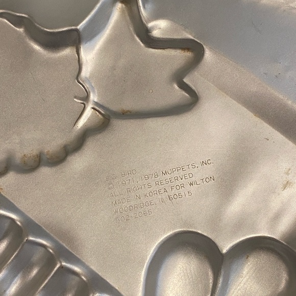 Vintage Wilton Cookie Monster Big Bird Cake Pan Aluminum Sesame Street Muppets - Picture 9 of 9